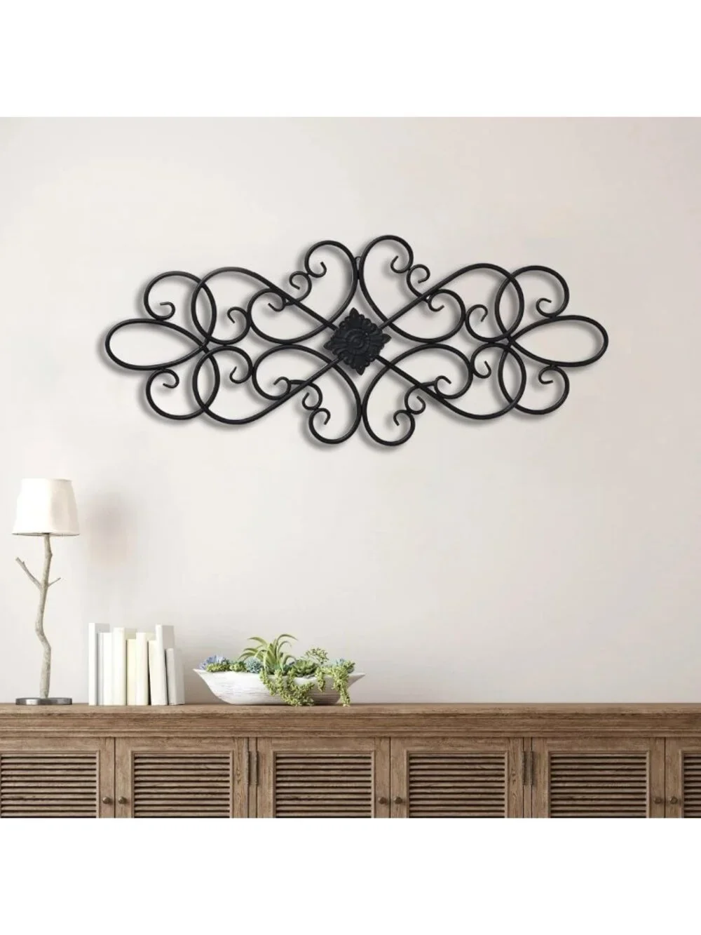 Elegant Black Wrought Iron Wall Art | 32